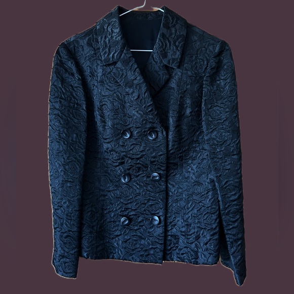 (Custom made) Vintage Double-breasted black blazer - Picture 1 of 3